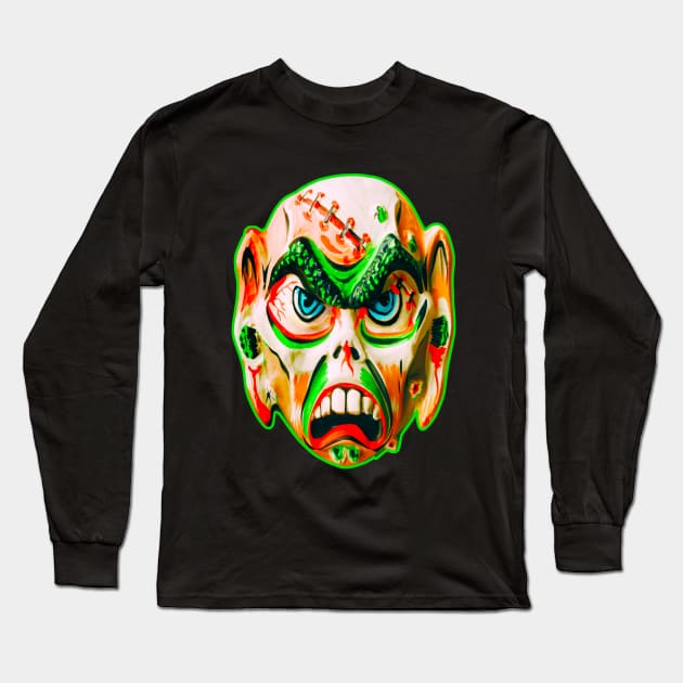 Monstrous Monster Mask Long Sleeve T-Shirt by TJWDraws